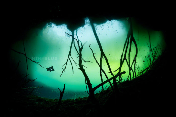 Image of a cave diver